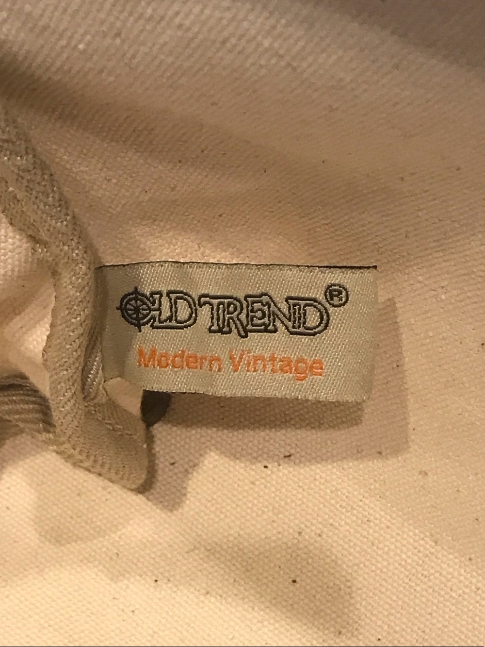 Old Trend Modern Vintage Leather w/Cream Canvas Crossbody Satchel & Top Handle - Picture 6 of 11